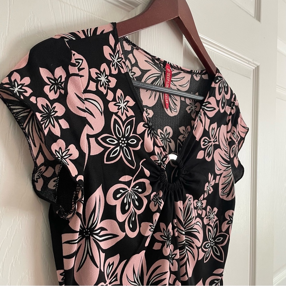rare y2k Hawaiian floral top